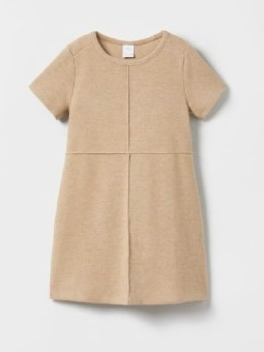 Zara Girls Light Camel Color Soft Touch Short Sleeve Dress Size 9